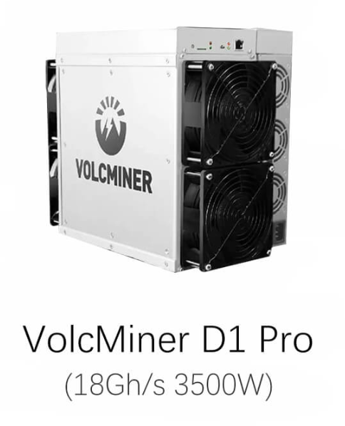 VOLCMINER D1 Pro 20 GHz/s 3700 XNUMX W Mineur Litecoin Dogecoin Bells