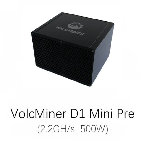 VolcMiner D1 Mini Pre 2.2Gh/s 500W Litecoin Dogecoin Bells Miner