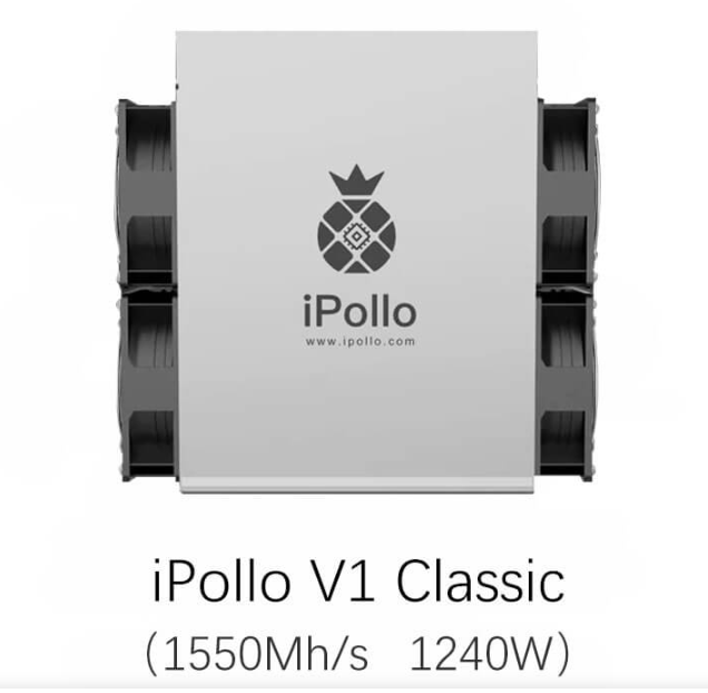 Machine minière Asic iPollo V1 Classic 1550M ETC Miner d'occasion